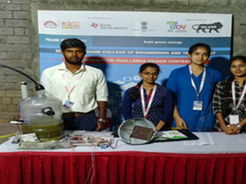 Sathish Kumar G&Team, receivedRs 5 Lakh seed money inIndia Innovative Challenge Design.